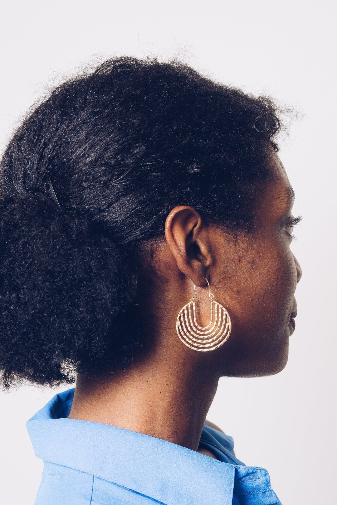 Gold Earrings Gold Hoop Earrings Dangle Gold Hoops Janna Conner - Etsy