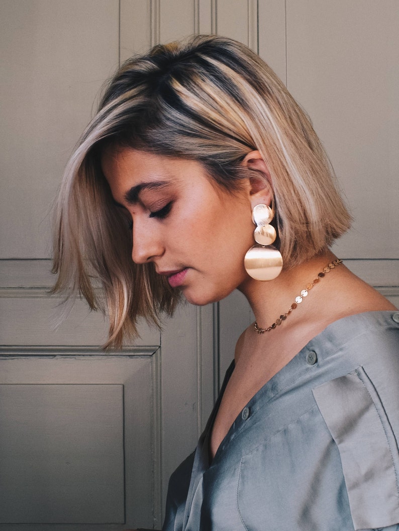 Gold Earrings Party Earrings Women Gold Long Wedding Gift 2017 image 3