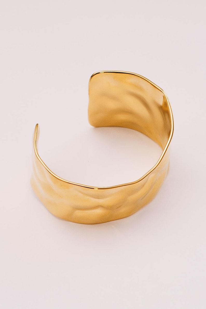 Hammered Metal Cuff | 18k Gold Plated & High-grade Stainless Steel - Etsy