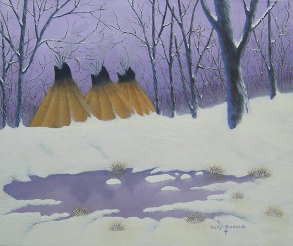 Pintura Nativa Americana Impresion De Arte Del Suroeste Arte Etsy