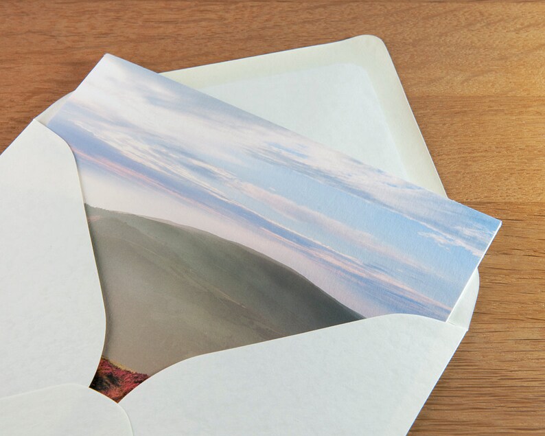 Photo card, Offa's Dyke Path, Wales, Footpath, Clwydian Hills, Misty Hill, Landscape, Square, blank inside image 5
