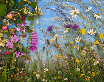 Photo Card, Wood & Meadow, Wild Flowers, Square, blank inside