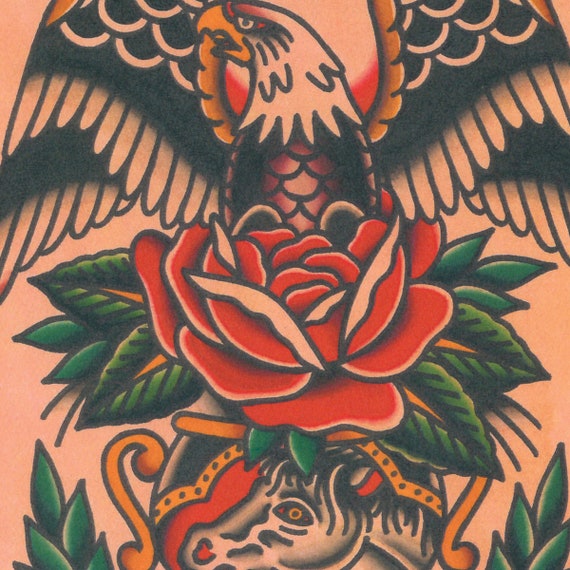 Ed Hardy Traditional Eagle Red Rose Tattoo Green Leaf Slides Sandal Mens Size 10 Ed Hardy | Shoes | Ed Hardy Flip Flops | Poshmark main image 3