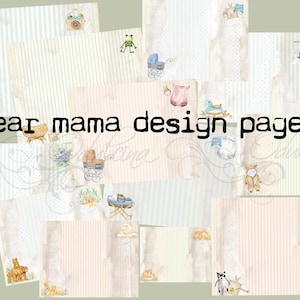Beste mama ontwerppagina'skit, afdrukbaar, digitale download, junkjournal - scrapbooking, kaarten voor babyalbum, moederschap, gemaakt door Odulcina