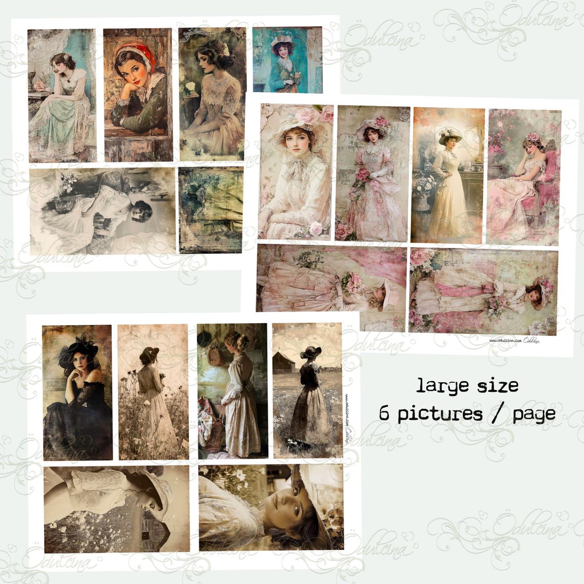 Timeless Ladies #2 – Victorian Portrait Digital Kit | Junk Journal ...