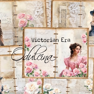 Viktorianische Era Seiten, Digital Download - Antike Papiere - Printable für Journaling und Kunst - Junk Journal shabby chic - Odulcina