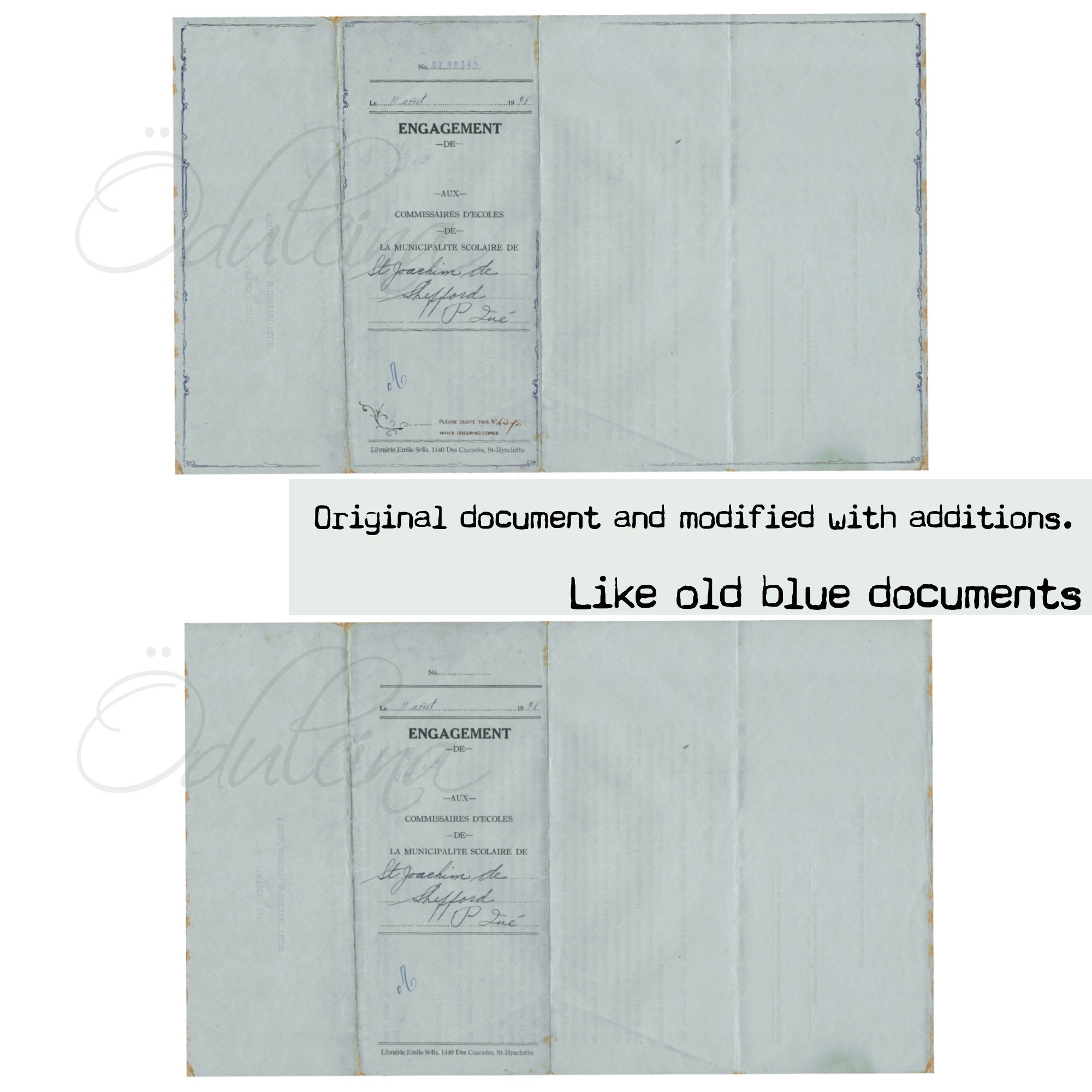 Legal Size Printable Vintage Reproduction Document of a - Etsy