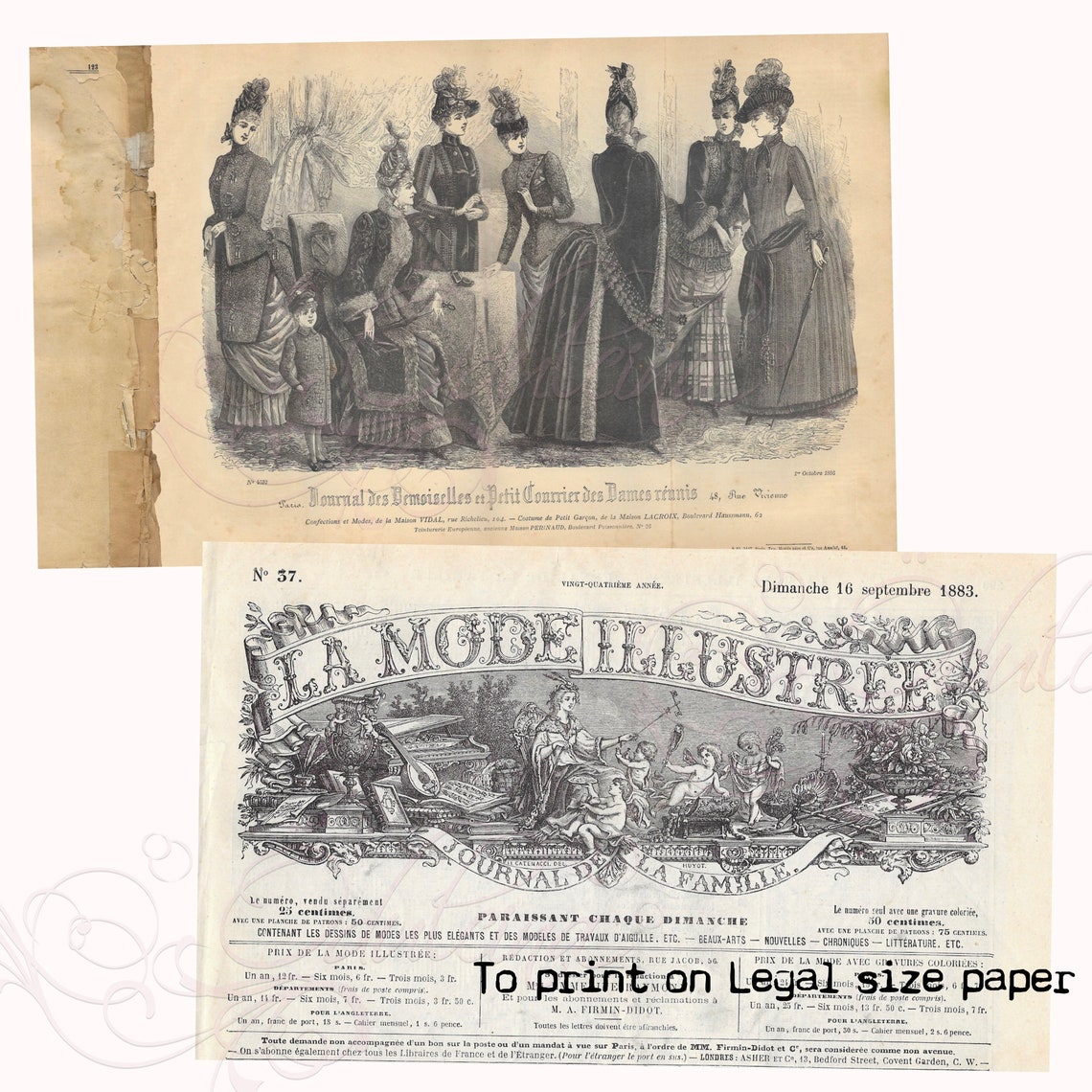 Legal Size Printable Vintage Documents & Legal Papers - Etsy