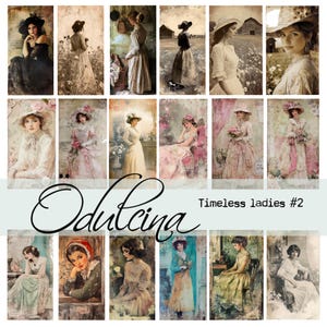 Timeless Ladies #2 – Victorian Portrait Digital Kit | Junk Journal Ephemera | Printable Vintage Faces | Vintage ladies collection