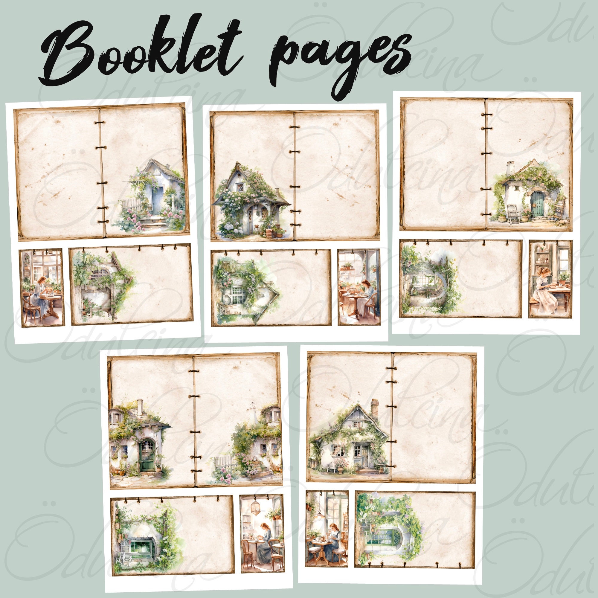 Sweet Home Kit, Junk Journal Houses and Coffee Shop, Digital Download ...