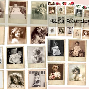 Set digitale di foto della ragazza, stampabile, per il diario della ragazza, creazione romantica shabby chic effimera del diario spazzatura - Odulcina
