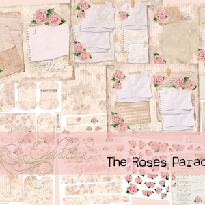 The Roses Paradise, download digital - papéis antigos - para impressão para registro no diário e arte - JPG - clipart