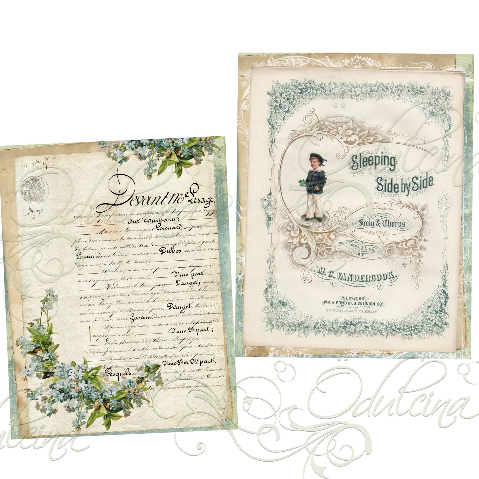 Me Not Kit Digital Download Antique Papers Etsy Canada