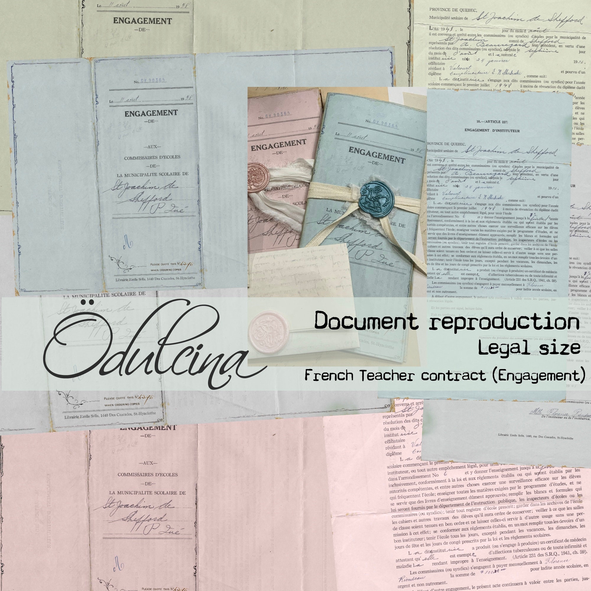 Legal Size Printable Vintage Reproduction Document Of A Teacher s 
