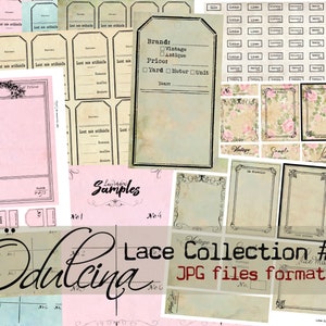 JPG Lace Collection #2: kantkaarten om te proeven en een collectieboek te maken, junkjournal