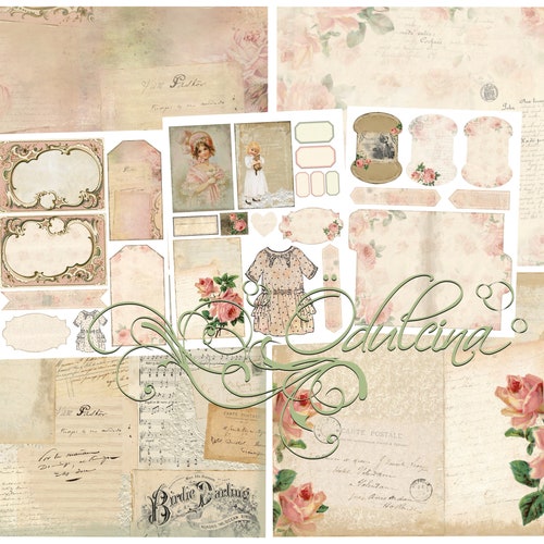 Elegant Roses Kit Digital Download Antique Papers - Etsy