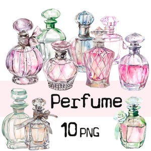Flacons de parfum, fichiers PNG prêts pour la machine Cricut, éphémères de journaux indésirables - imprimables pour la journalisation et l'art, téléchargement numérique