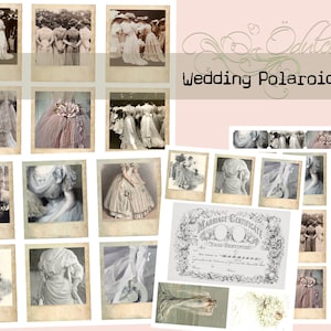 Set digitale di foto di matrimonio, stampabile, per album di matrimonio, creazione romantica shabby chic deco di diario spazzatura - Odulcina