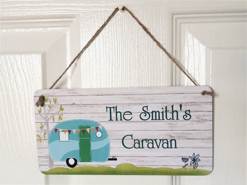 Personalised caravan plaque sign Great gift for family Etsy