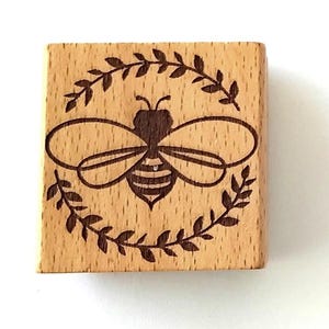 Bee Stamp - Wood Mounted Rubber Stamp