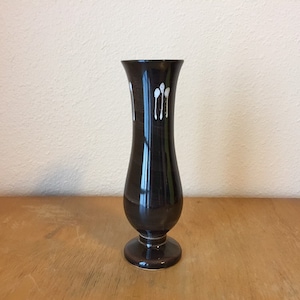 Elegant Hand Crafted Vase - Black and White 7 1/2&quot; Vase