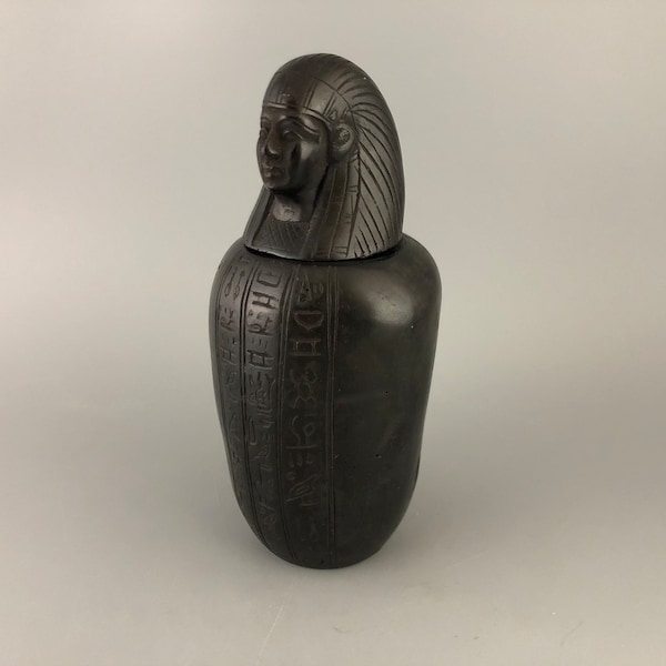 Egyptian Canopic Jar - Height is 6 1/2”