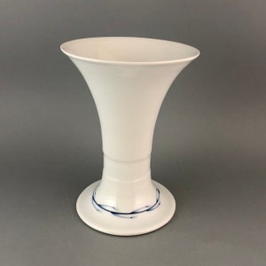 Porcelain Trumpet Vase by Kari Trestakk of Norway