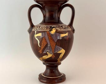 Hand Painted Greek Vase - Hercules & Mythology Design