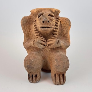 Maya or Aztec Deity Figure Vessel - Pre Columbia Reproduction Pottery