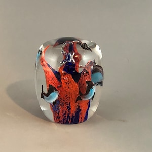 Glass Paperweight with Fish