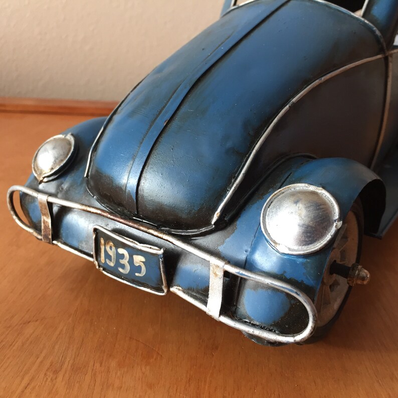 Metal Art Car Blue Volkswagen Beetle Car VW Bug Etsy