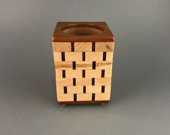 Wooden Pencil Cup Holder for Desk