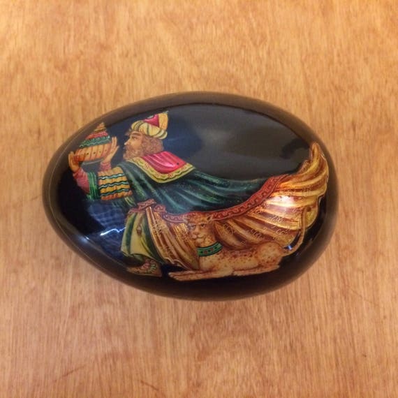 Russian Egg Shaped Wood Box - Russian Fairytale K… - image 7