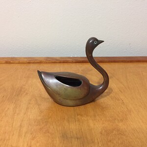 Antique Brass Swan with Lid - Potpourri Swan Container