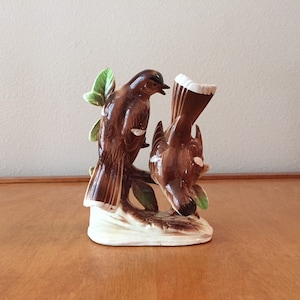 Ceramic Bird Figurine by Walls Japan -  Brown Sparrow Bird