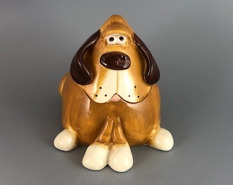 Ceramic Dog Trinket Box - Signed Douglas for Russ Berrie