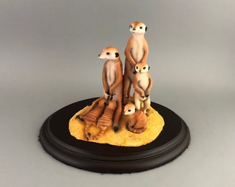 South Africa Meerkat Family Figurine by Feathers of Knysna