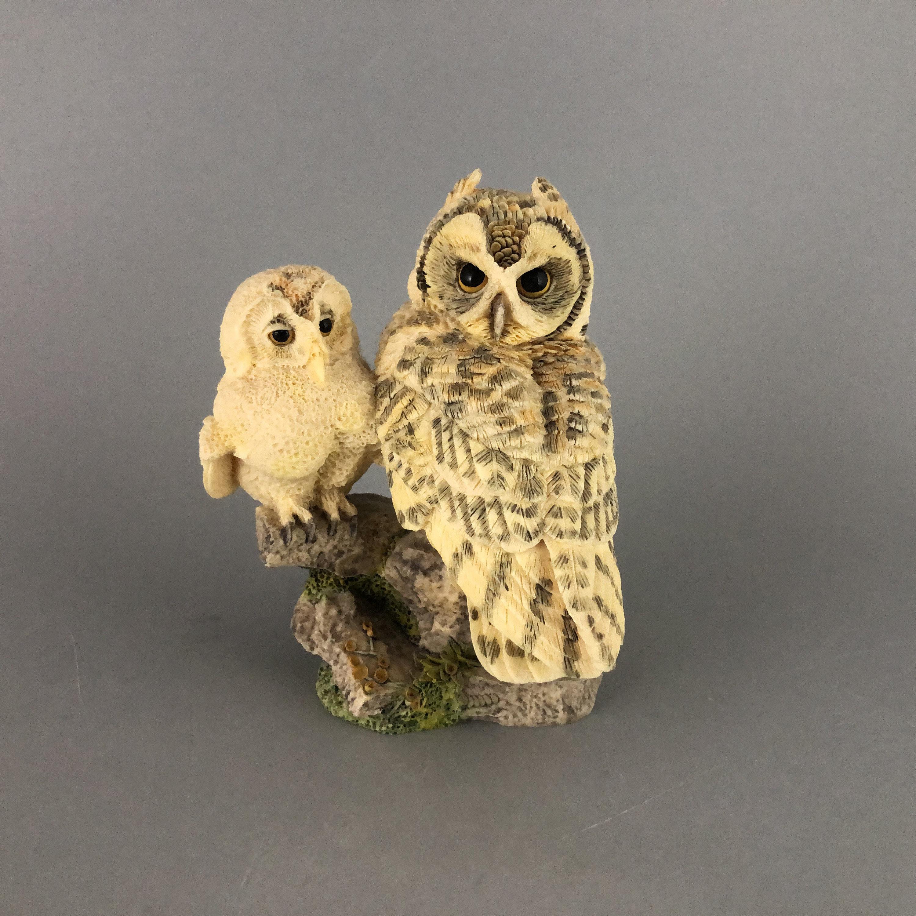 Owl Hamilton Collection “A Mother’s Pride” - Owl Mother and Child Figurine