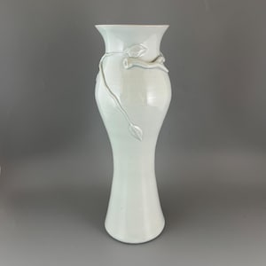 Pottery Vase 3D Leaf Design from Vermont