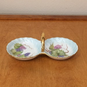Hand Painted Porcelain Dish - Two Sided Ring Dish