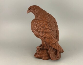 Vintage Red Mill Wood Bald Eagle Handcrafted Figurine Sculpture