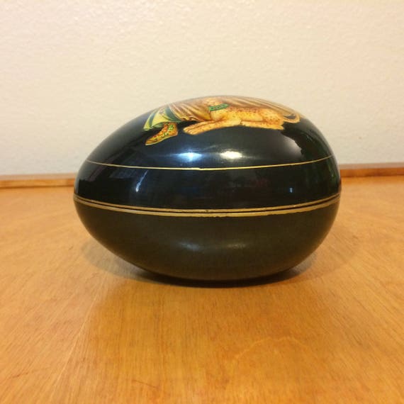 Russian Egg Shaped Wood Box - Russian Fairytale K… - image 2