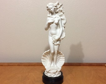 Roman Greek Goddess Aphrodite Standing in a Seashell