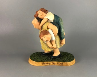 Bottman Design “Bearing Her Young” by Erika Oller - Mother and Children Figurine