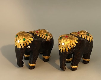 Wood Elephant Set from India