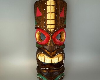 Tiki Wood Mask from Costa Rica - Height is 12”