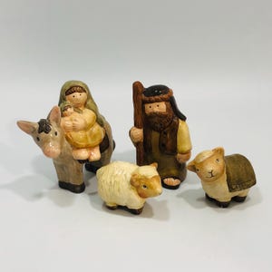 Nativity Set with Mary on Donkey - Flight to Egypt