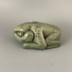 Green Resin Frog Figurine