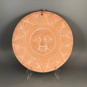 Terracotta Sun Plaque - Sun Face Wall Hanging