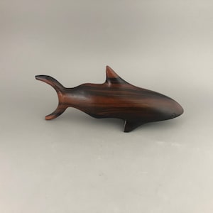 Carved Wood Shark Figurine